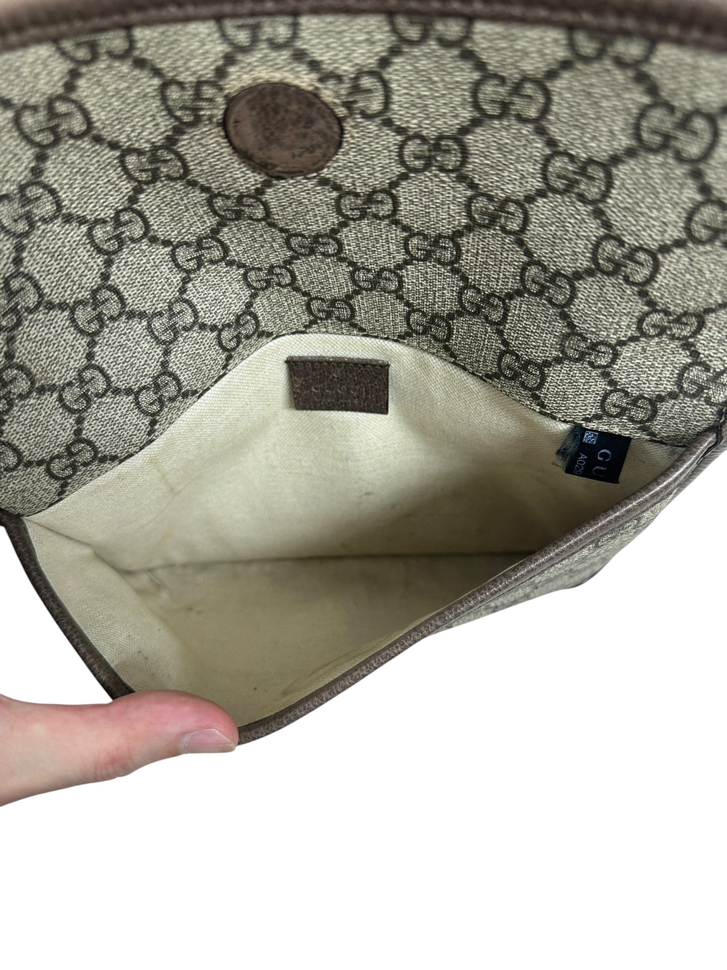 GUCCI GG Supreme Neo Vintage Belt Bag Beige Brown GU612