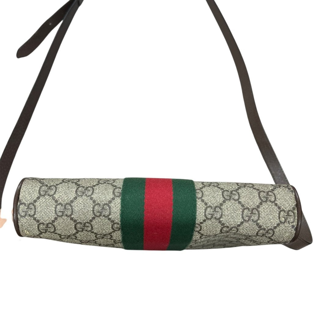 GUCCI GG Supreme Canvas Ophidia GG Supreme Small Shoulder Bag Shoulder Bag Beige, Ebony, Brown, Red, Green Gold Hardware GU678