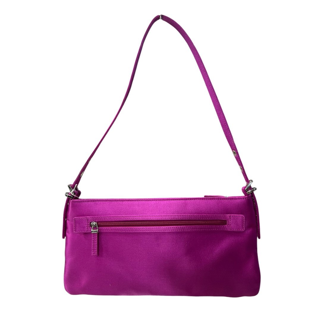 GIVENCHY Satin 4G Baguette Shoulder Bag Shoulder Bag Fuchsia Silver Hardware GI41