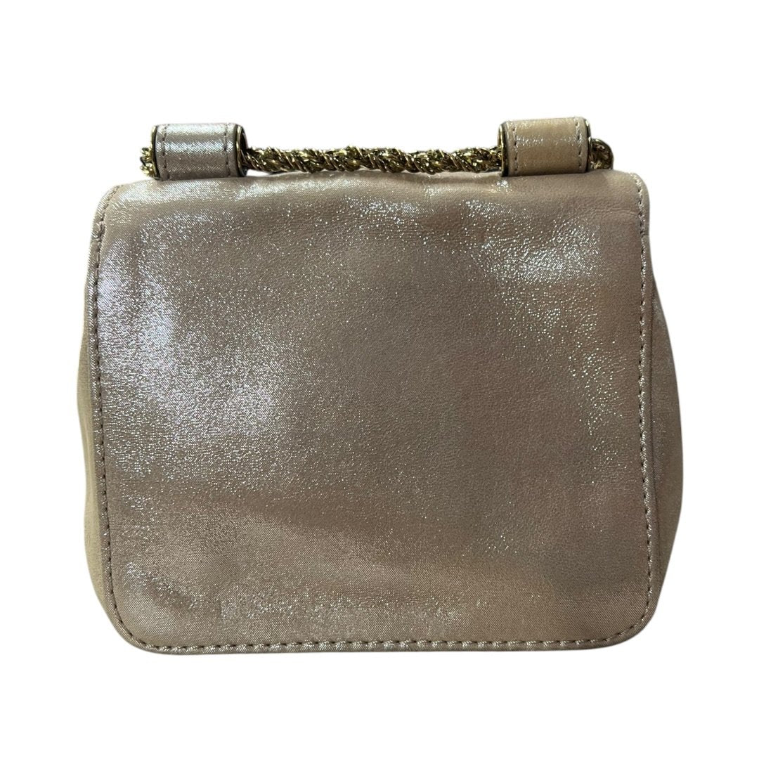 Chloé Metallic Leather Mini Turn-lock Crossbody Bag Crossbody Bag Metallic Champagne Gold Hardware ch2212