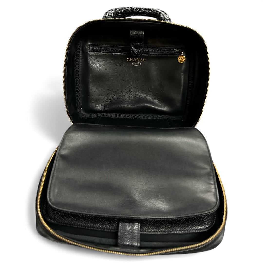 CHANEL Black Vanity 2Way Shoulder Handbag CH1871