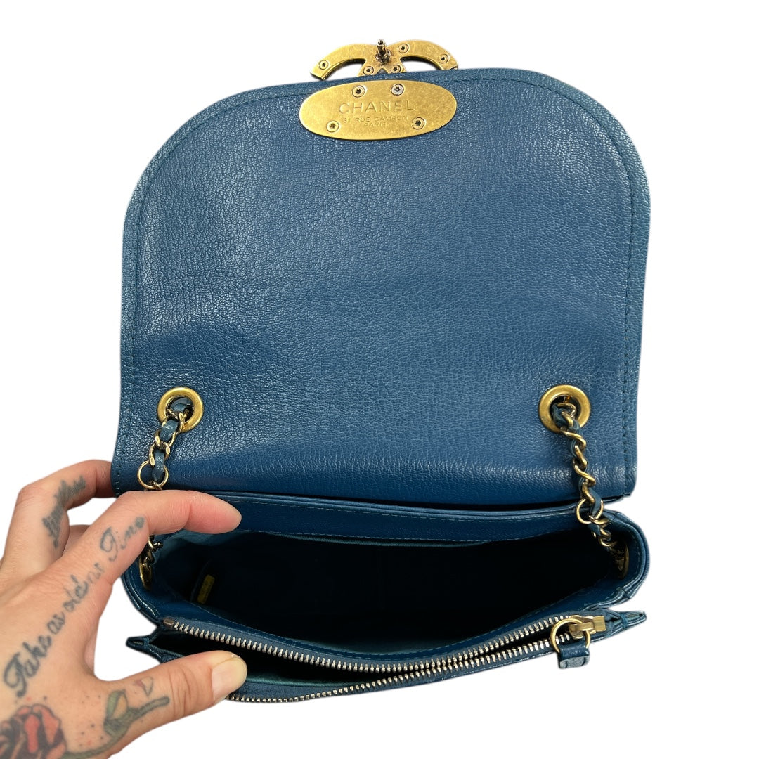 CHANEL 2-Way Chain Shoulder Half Coco Bag CH2056