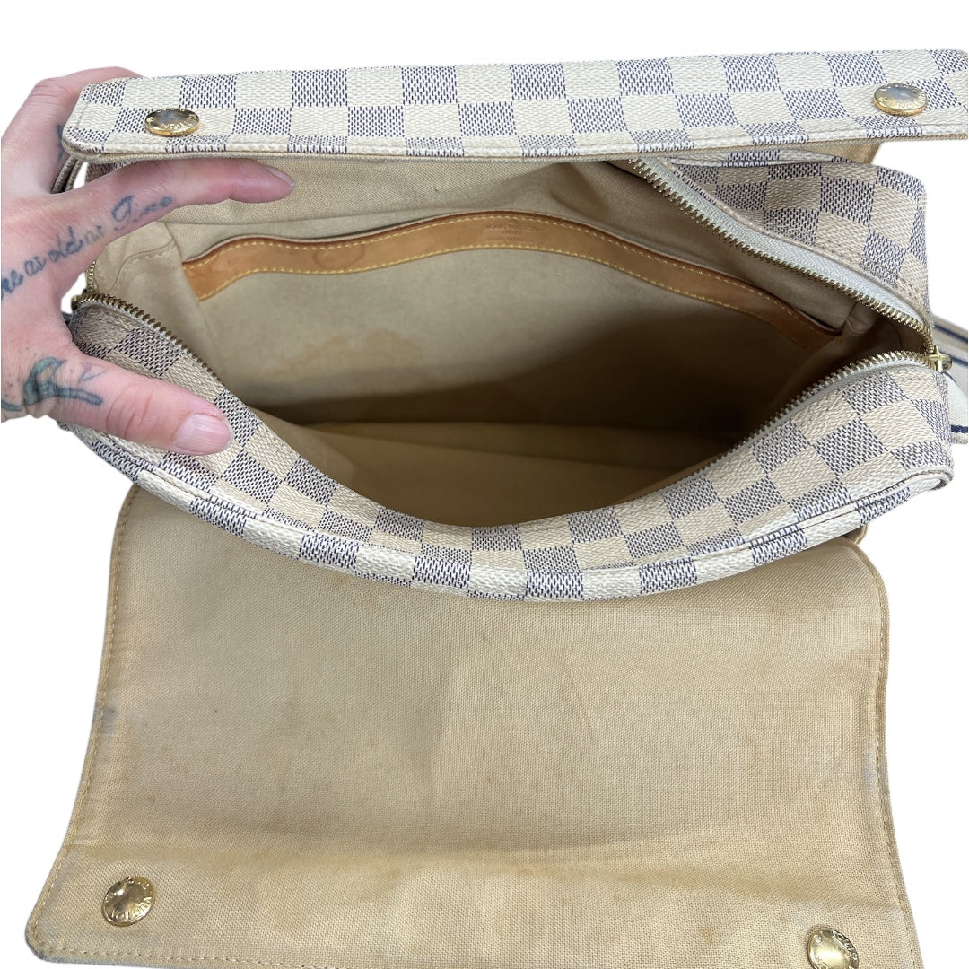 LOUIS VUITTON Damier Azur Naviglio Messenger Shoulder Bag LO2180