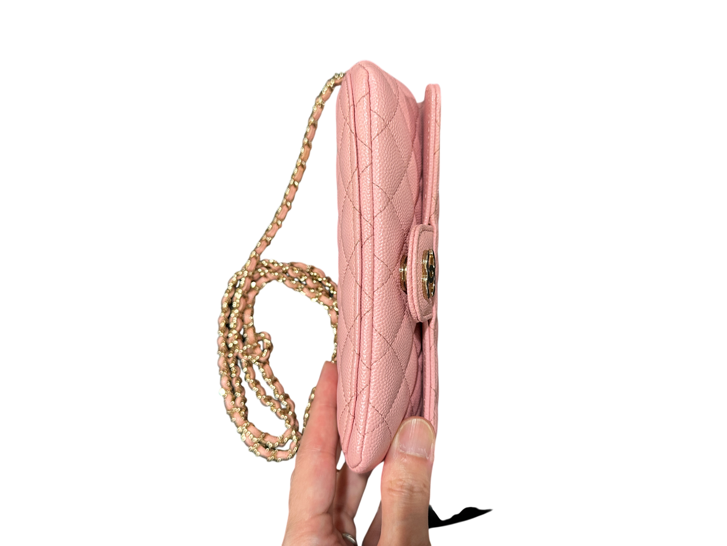 Chanel Matelasse 18 Mini Flap Bag Pink Caviar Leather Gold Hardware Series 31 - CH2081