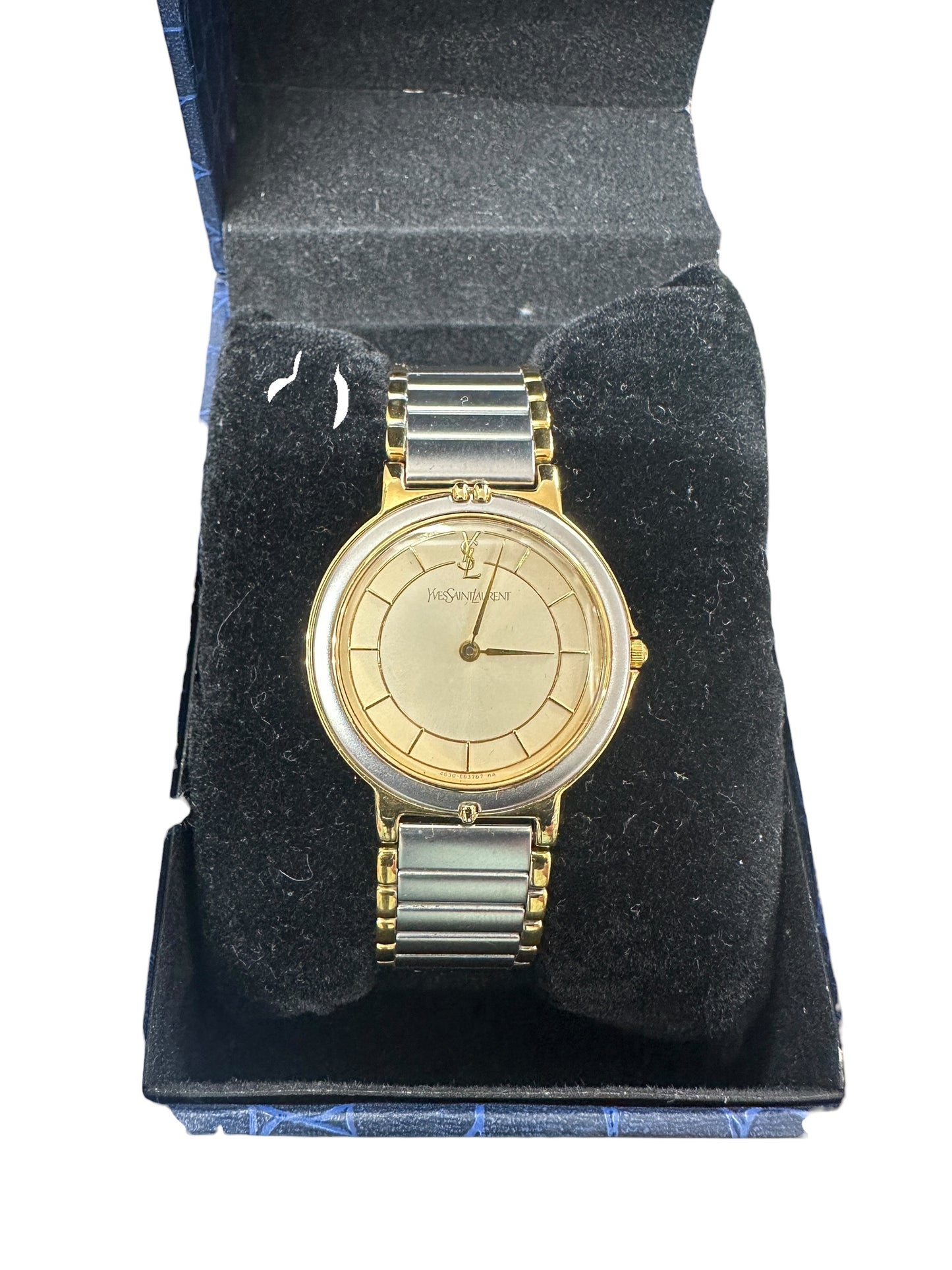 Yves Saint Laurent Vintage Two-Tone Silver & Gold Ladies Watch ER61