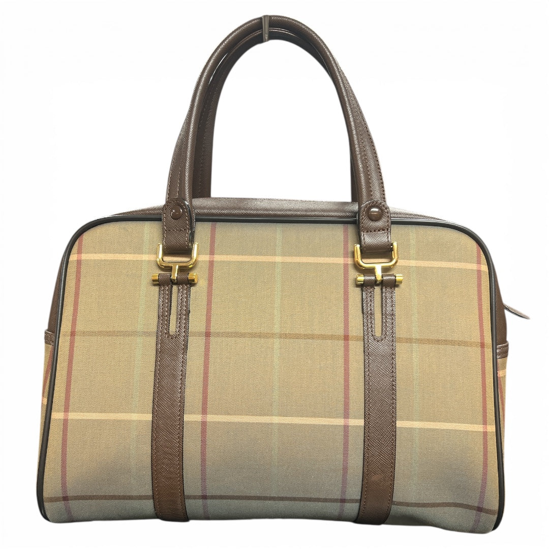Burberry Check Pattern Boston Bag BU987