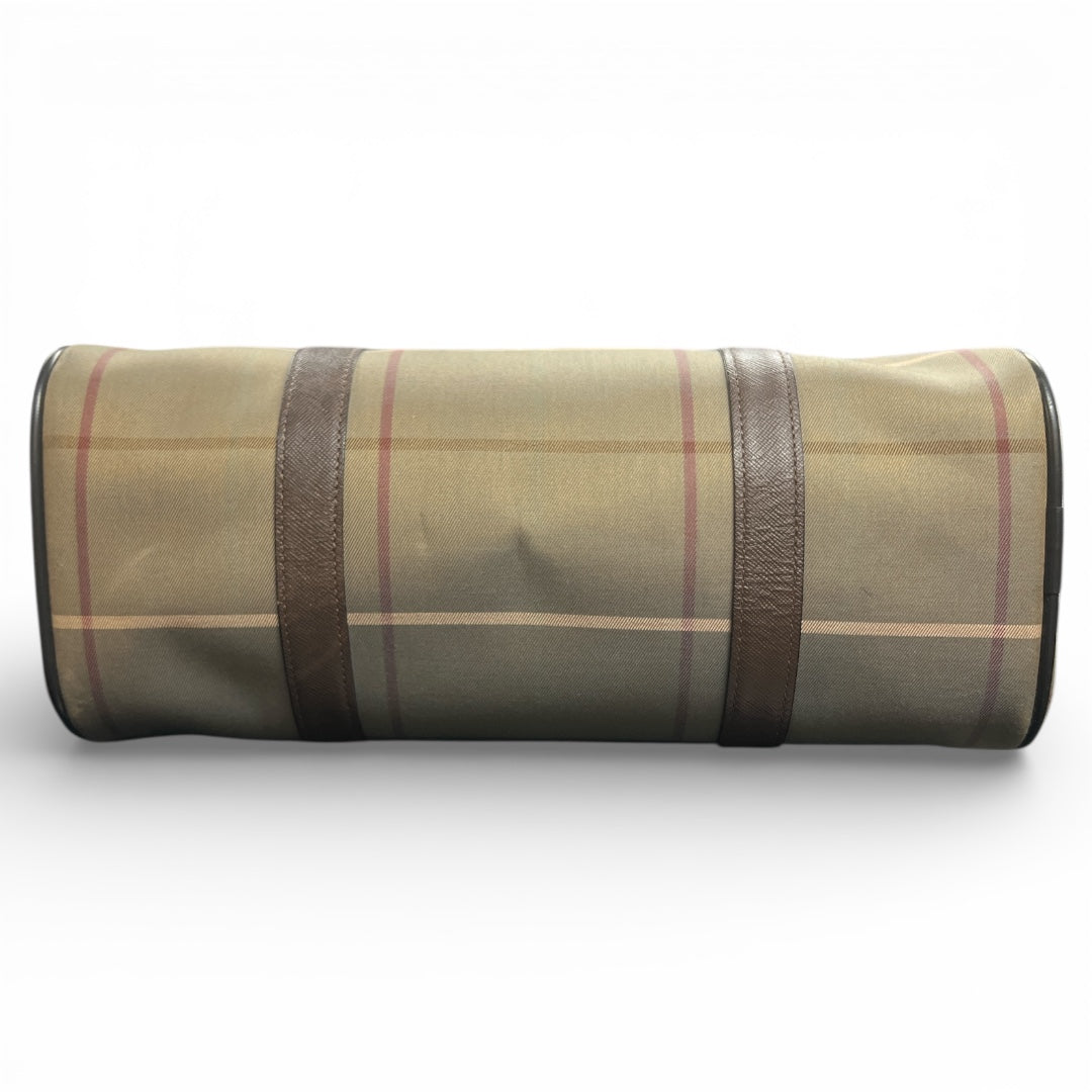 Burberry Check Pattern Boston Bag BU987