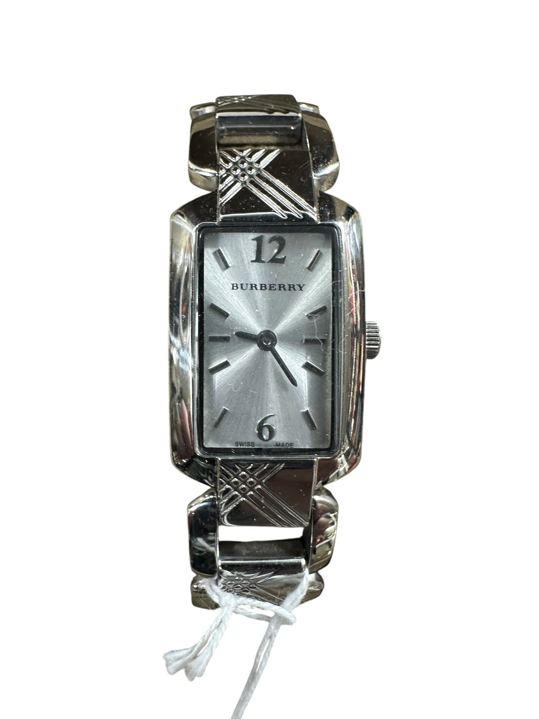 Burberry BU4211 Square Silver Dial Stainless Steel 18x23mm Ladies Watch - ER28