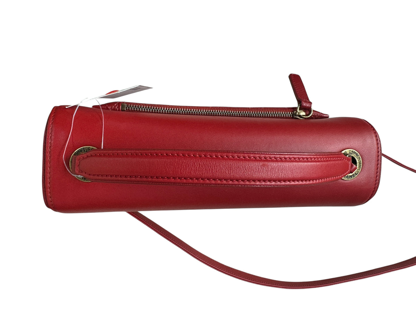 Chanel Top Handle Saddle Messenger Flap Bag Quilted Leather Red -CH1781