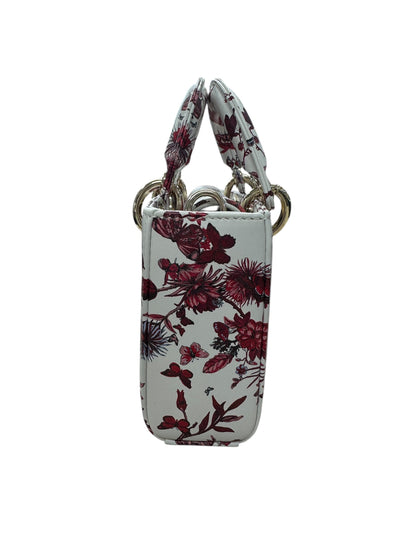 Christian Dior Lady D-Joy Leather Handbag Floral Butterfly Print -Ch2004