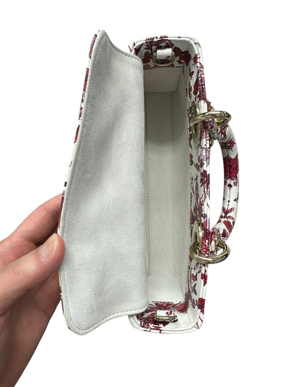 Christian Dior Lady D-Joy Leather Handbag Floral Butterfly Print -Ch2004