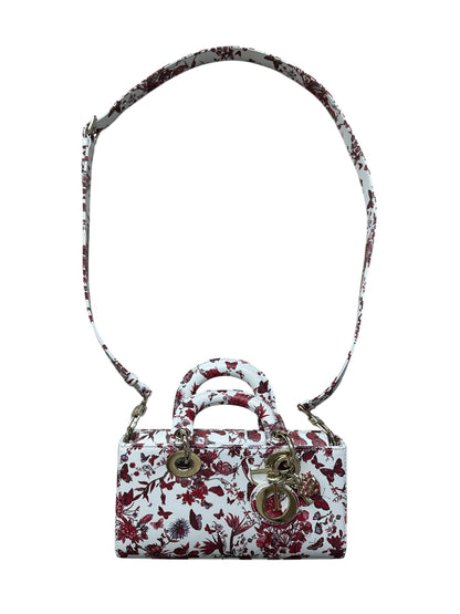 Christian Dior Lady D-Joy Leather Handbag Floral Butterfly Print -Ch2004