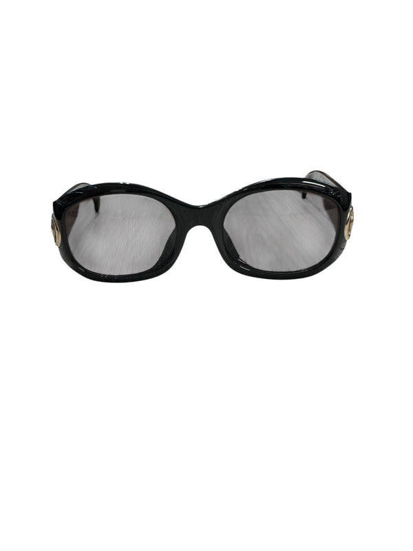 Christian Dior Vintage Sunglasses Black Frame Gold CD Hardware CH690