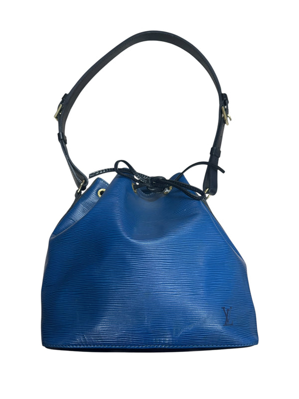 Louis Vuitton Petit Noe Epi Leather Shoulder Bag Blue/Black LO2195