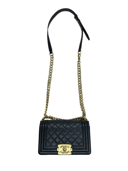 Chanel Boy Flap Bag Caviar Leather Black -CH2096