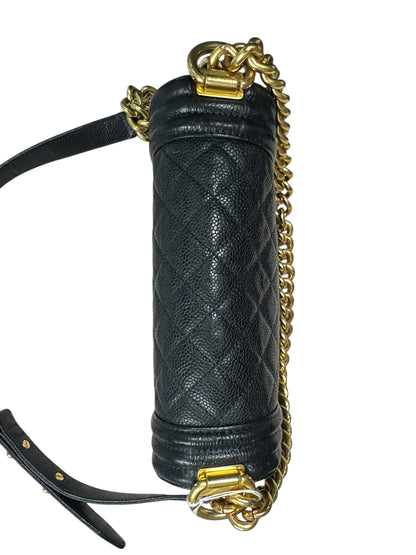 Chanel Boy Flap Bag Caviar Leather Black -CH2096