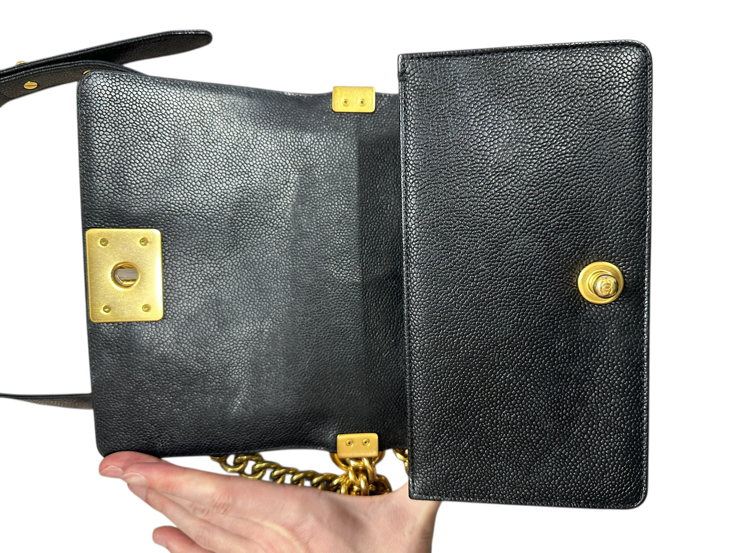 Chanel Boy Flap Bag Caviar Leather Black -CH2096