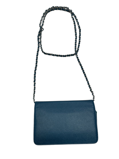 Chanel Timeless CC Caviar Leather Wallet on Chain WOC Teal -CH2099
