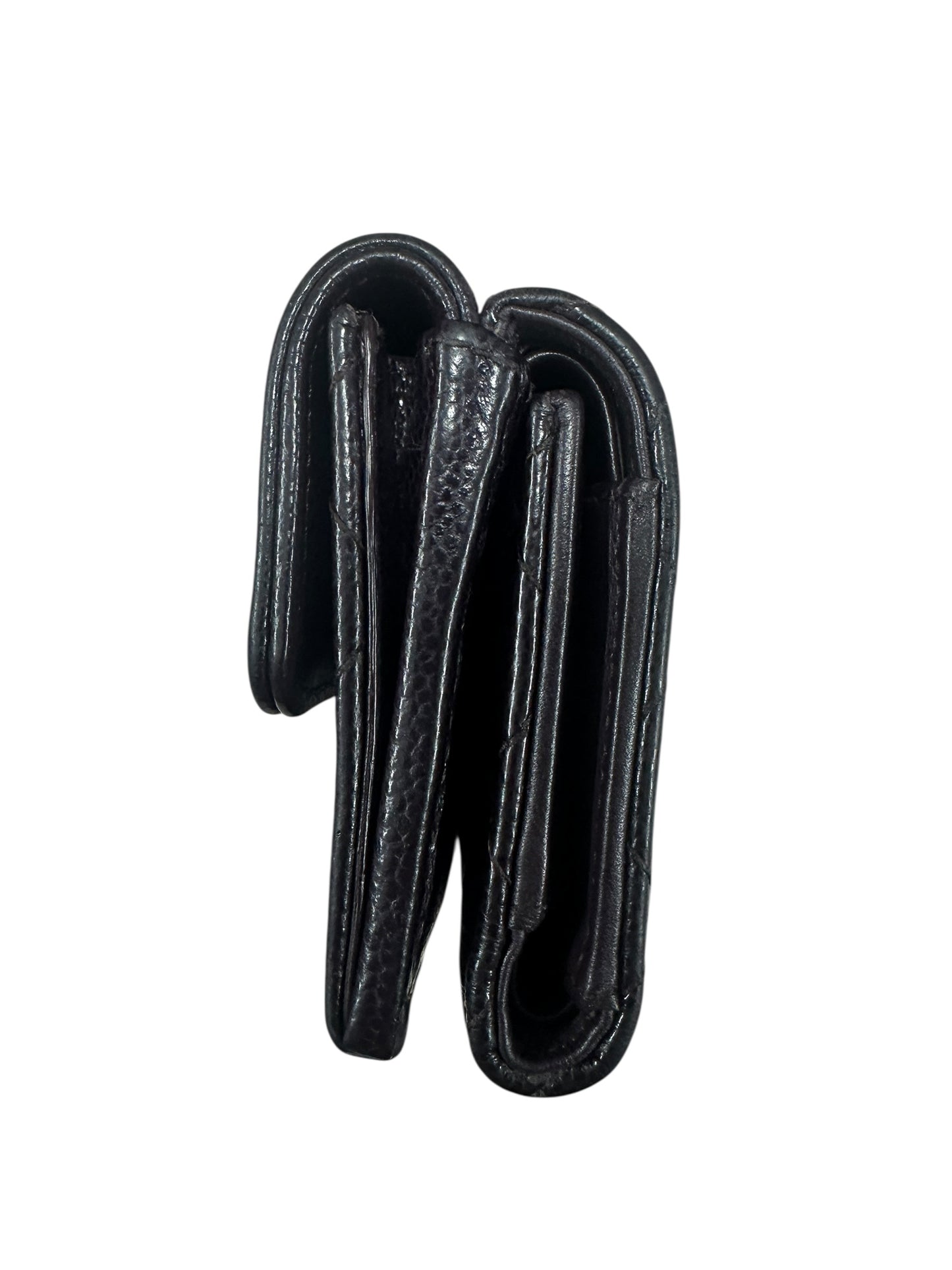 Chanel Boy Compact Tri-fold Wallet Caviar Leather Black -CH2101