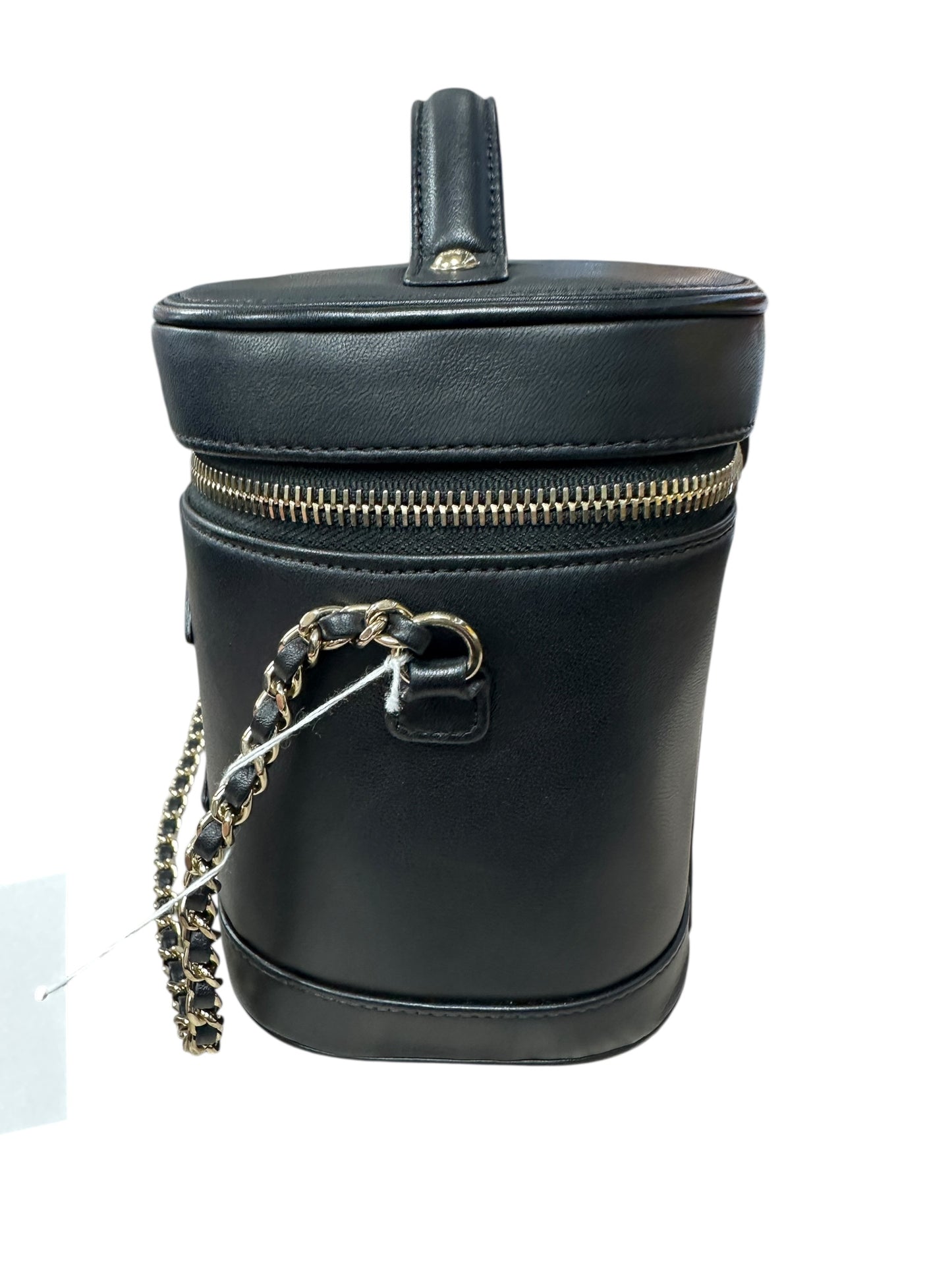 Chanel Filigree Vanity Case Leather Bag Black Gold Hardware -CH2097