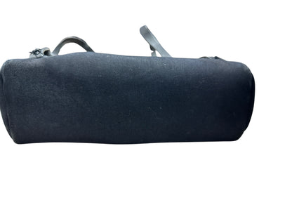 HERMES Herbag Black Canvas and Leather Shoulder Bag Silver Hardware HE338