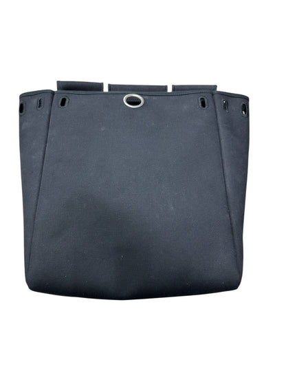 HERMES Herbag Black Canvas and Leather Shoulder Bag Silver Hardware HE338