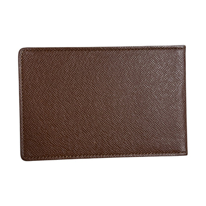 LOUIS VUITTON Taiga Leather ID Pass Case Brown LO2210