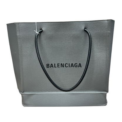 BALENCIAGA Canvas Everyday Tote Bag Gray Silver Hardware Ba42