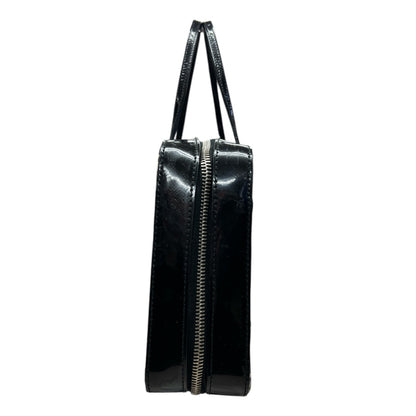 CHRISTIAN DIOR Trotter Boston Bag Black/White Silver Hardware Ch2103