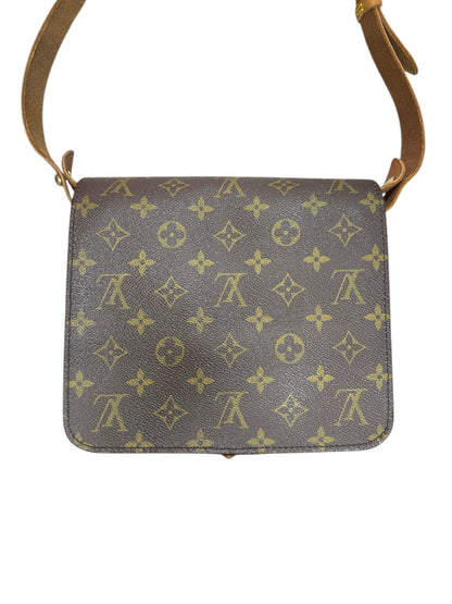 LOUIS VUITTON Monogram Cartouchiere Crossbody Bag Brown Gold Hardware LO2219