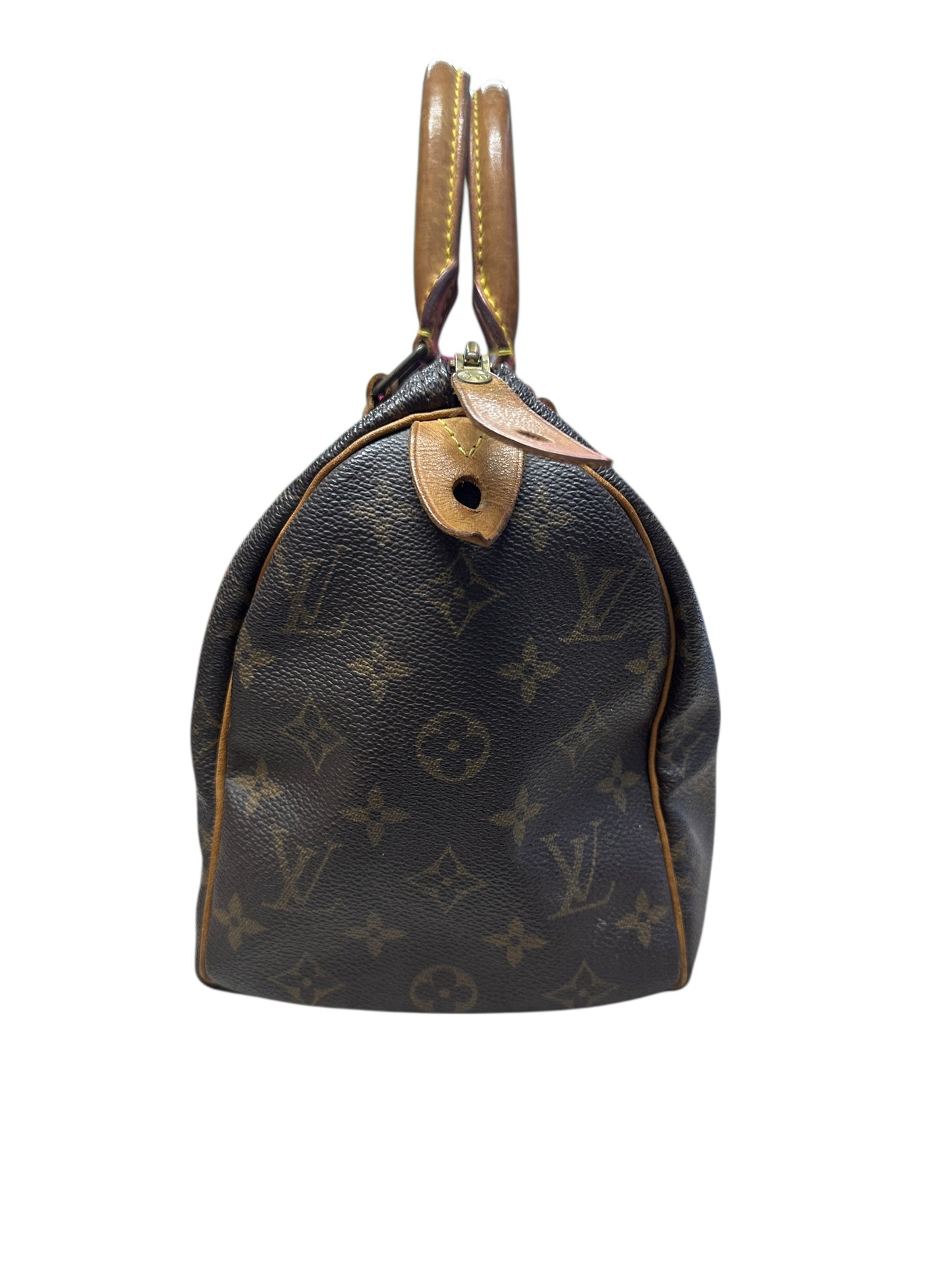 LOUIS VUITTON Monogram Speedy 25 Handbag Brown Gold Hardware LO2222