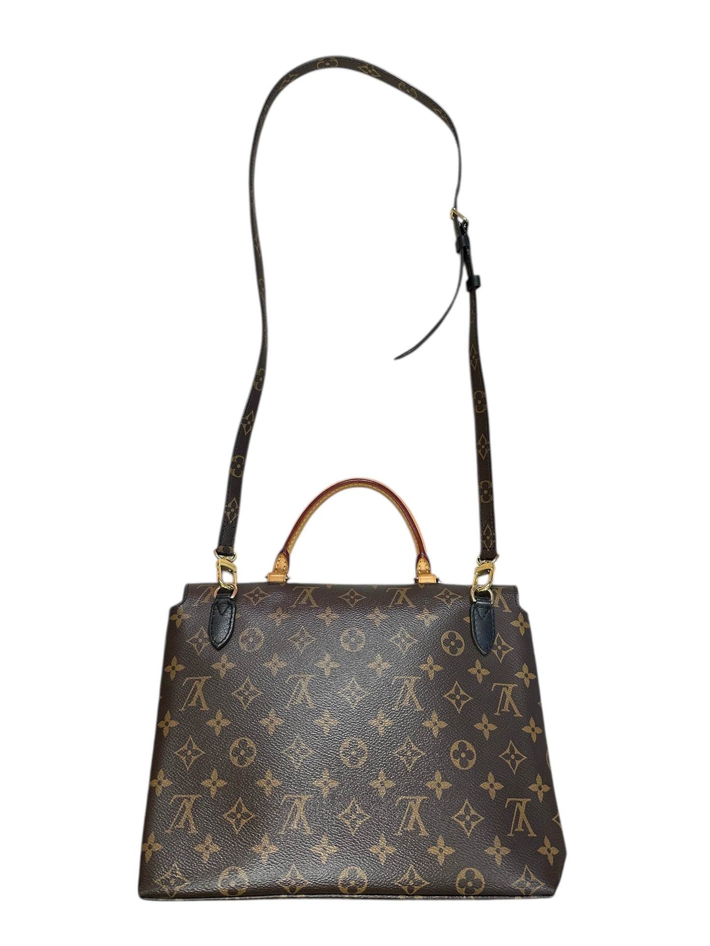 LOUIS VUITTON Monogram Marignan Handbag Brown/Black Gold Hardware LO2225