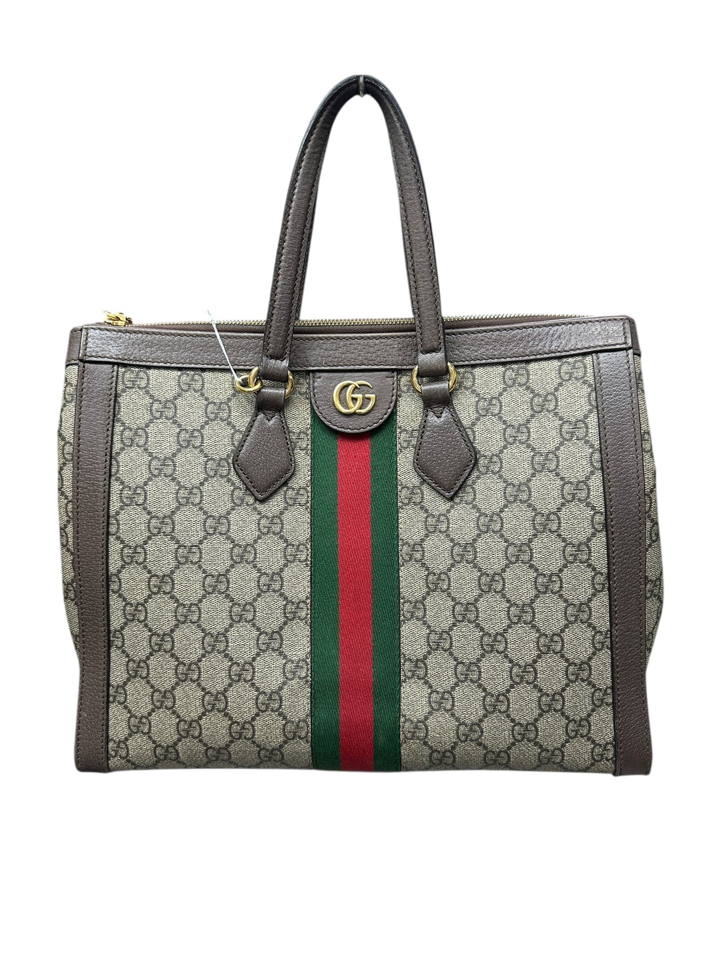 GUCCI GG Supreme Ophidia Tote Bag Beige/Brown Gold Hardware GU568