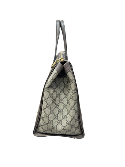 GUCCI GG Supreme Ophidia Tote Bag Beige/Brown Gold Hardware GU568