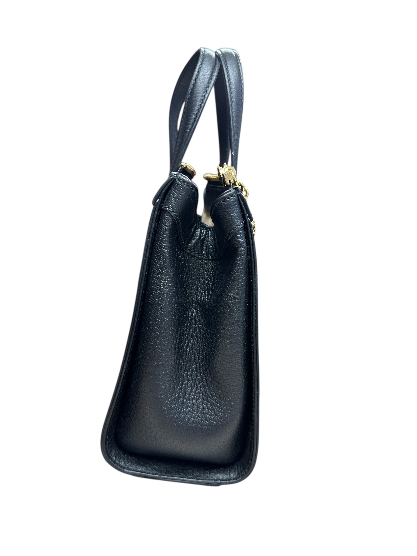 GUCCI Leather Ophidia Small Tote Bag Black Gold Hardware GU569