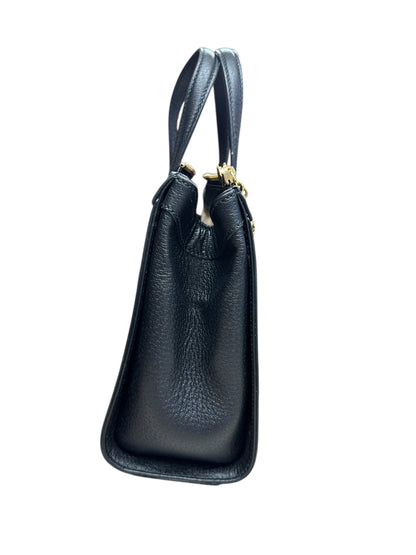 GUCCI Leather Ophidia Small Tote Bag Black Gold Hardware GU569
