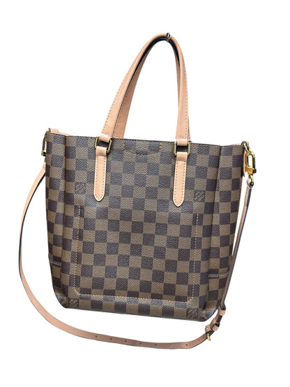 LOUIS VUITTON Damier Ebene Cabas Beaubourg Tote Bag Brown Gold Hardware LO2214