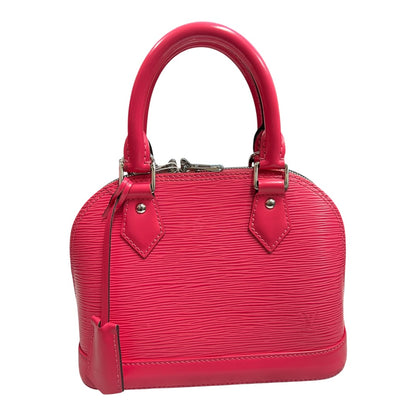 LOUIS VUITTON Epi Leather Alma BB Handbag Hot Pink Silver Hardware LO2259