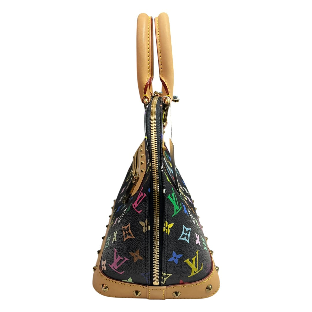 LOUIS VUITTON Multicolor Monogram Alma PM Handbag Black/Multicolor Gold Hardware LO2240