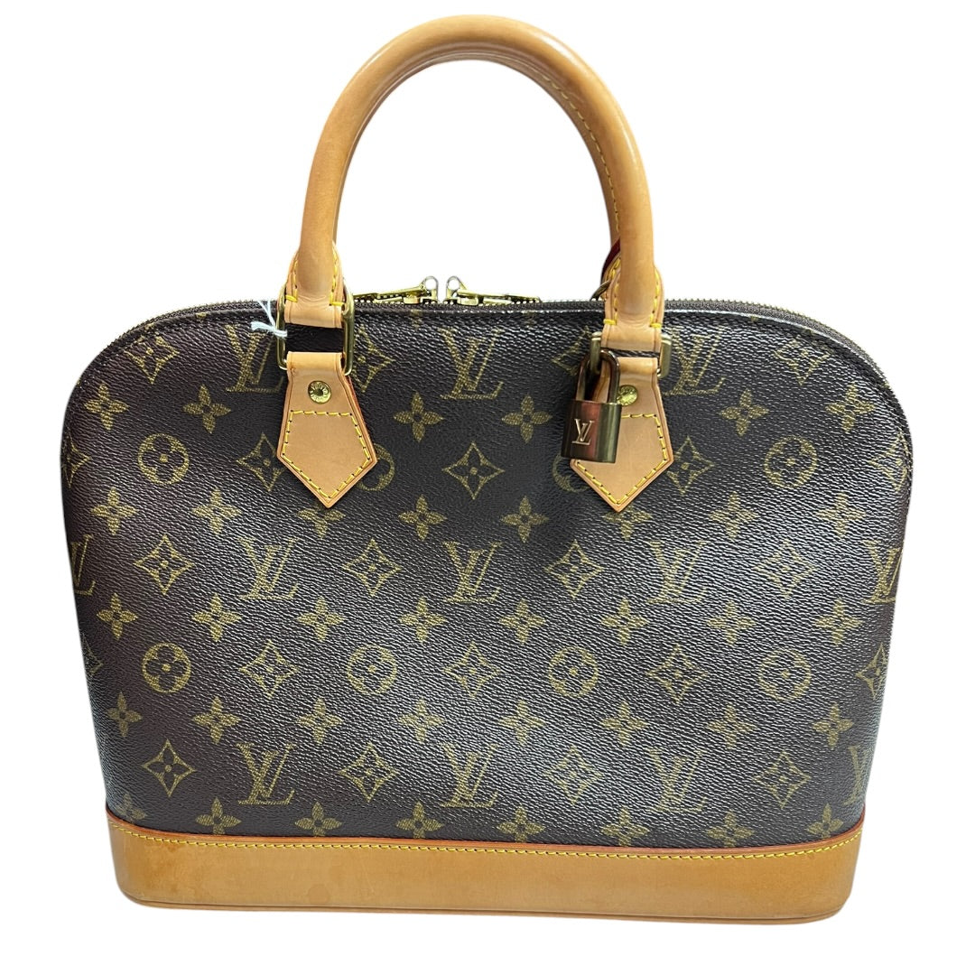 LOUIS VUITTON Monogram Alma PM Handbag Brown Gold Hardware LO2287