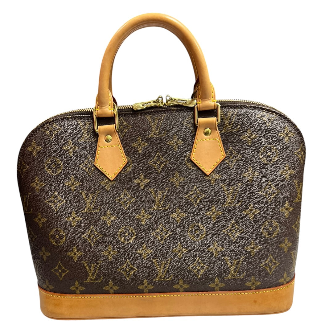 LOUIS VUITTON Monogram Alma PM Handbag Brown Gold Hardware LO2287