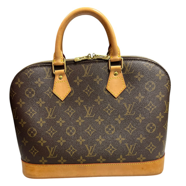 LOUIS VUITTON Monogram Alma PM Handbag Brown Gold Hardware LO2287