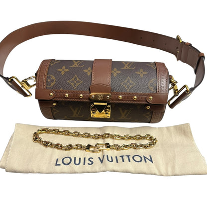 LOUIS VUITTON Monogram Papillon Trunk Crossbody Bag Brown Gold Hardware LO2289