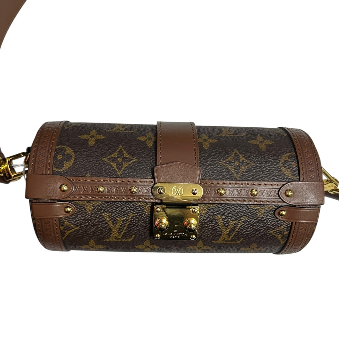 LOUIS VUITTON Monogram Papillon Trunk Crossbody Bag Brown Gold Hardware LO2289