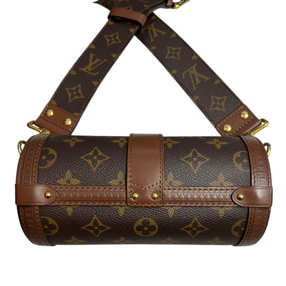 LOUIS VUITTON Monogram Papillon Trunk Crossbody Bag Brown Gold Hardware LO2289