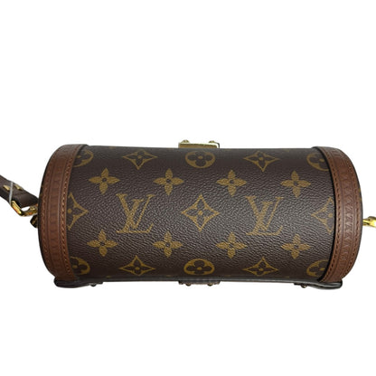 LOUIS VUITTON Monogram Papillon Trunk Crossbody Bag Brown Gold Hardware LO2289