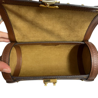 LOUIS VUITTON Monogram Papillon Trunk Crossbody Bag Brown Gold Hardware LO2289