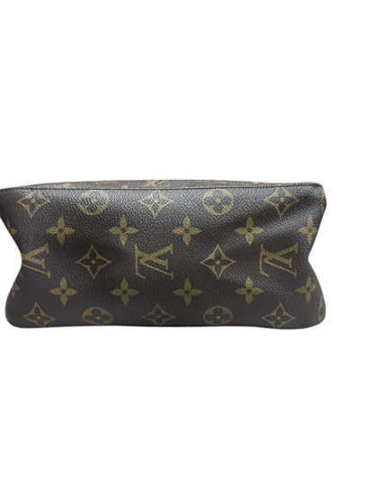 LOUIS VUITTON Monogram Pochette Accessoires Pouch Brown Gold Hardware LO2260