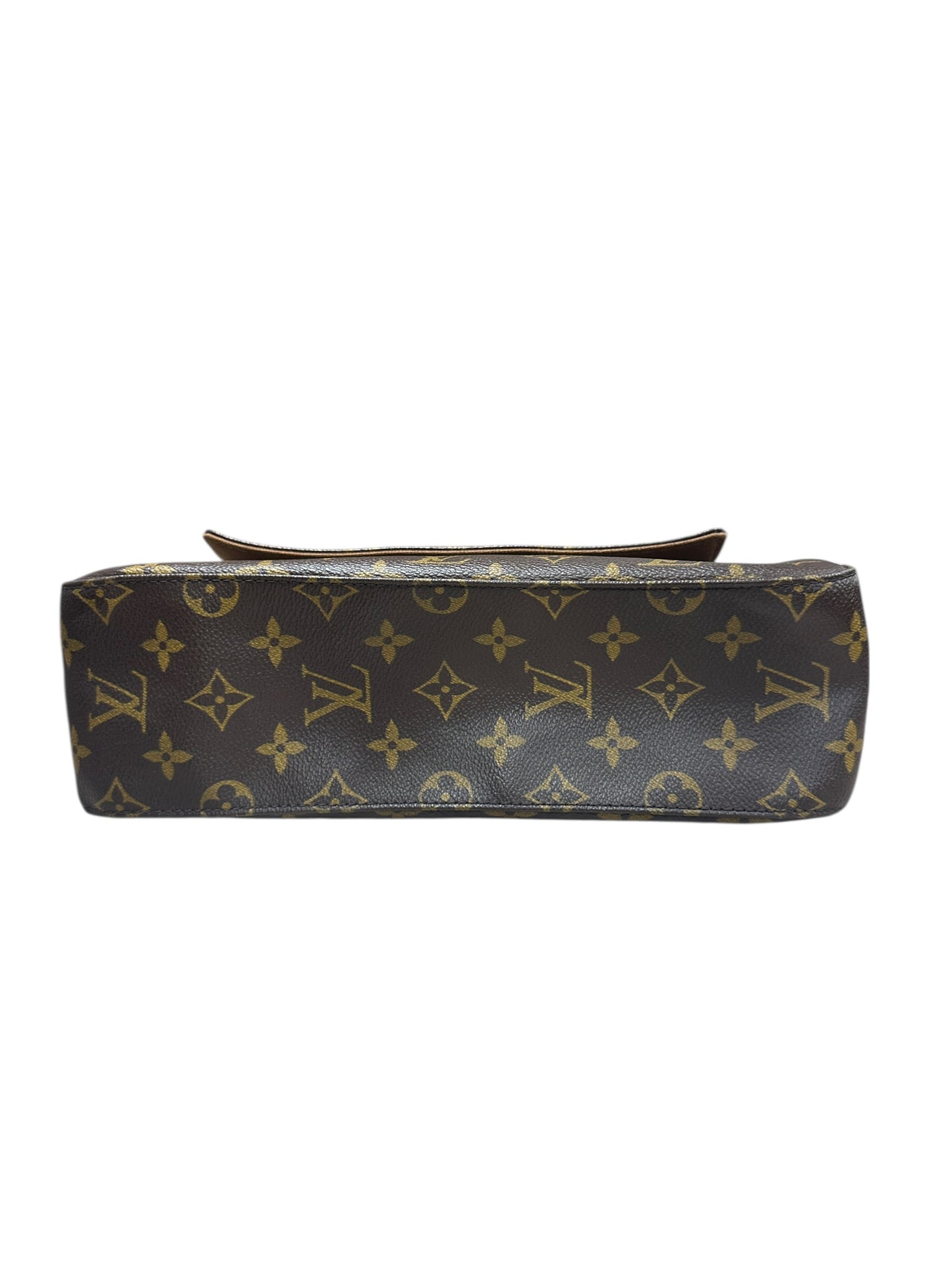 LOUIS VUITTON Monogram Looping PM Shoulder Bag Brown Gold Hardware LO2270