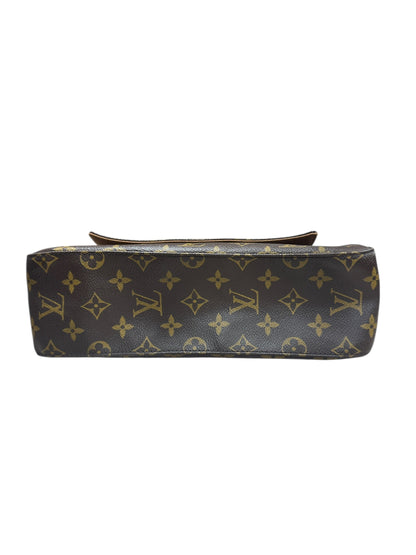 LOUIS VUITTON Monogram Looping PM Shoulder Bag Brown Gold Hardware LO2270